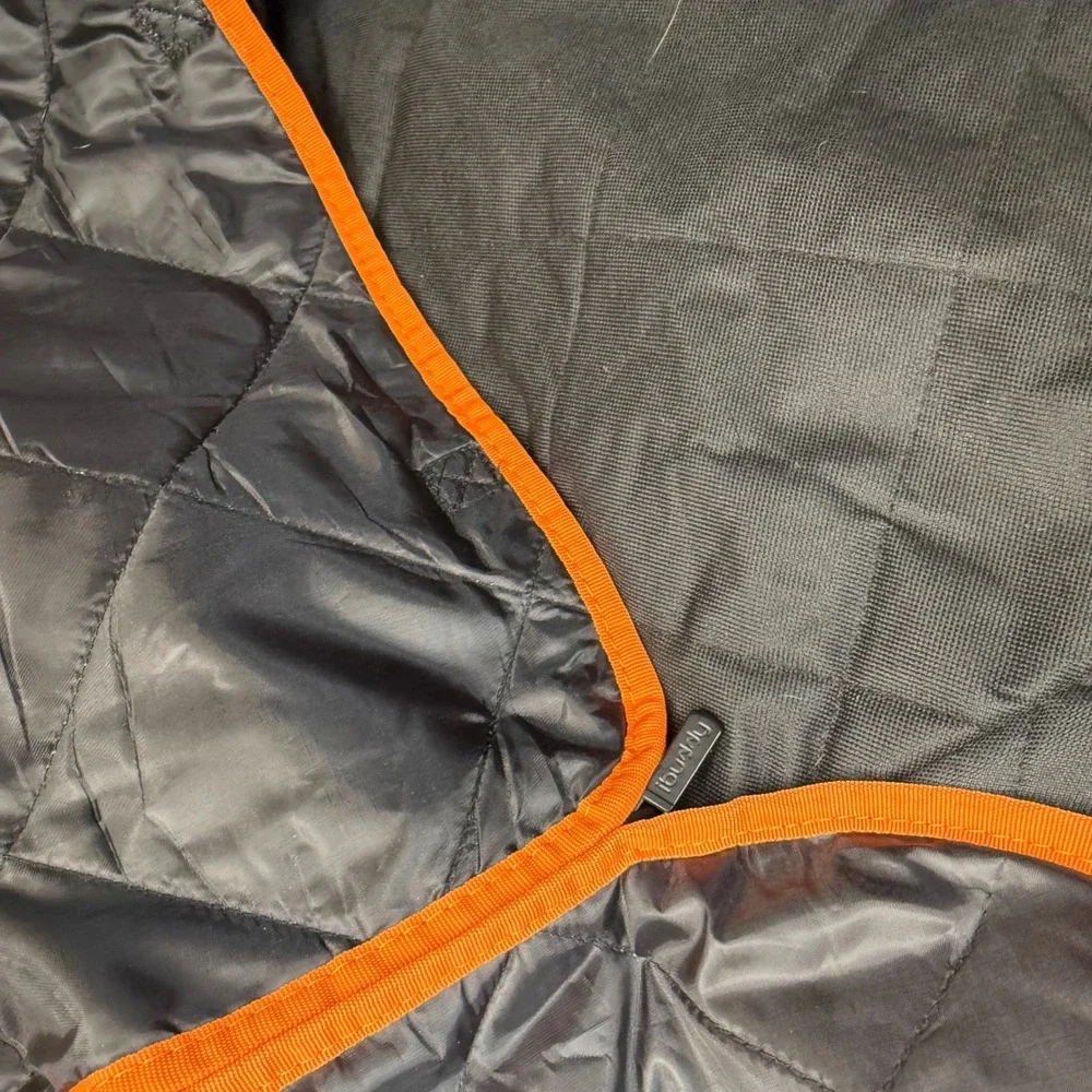iBuddy Dog Car Seat Cover Black Orange‎ Quilted Waterproof Back Seat SEE NOTES